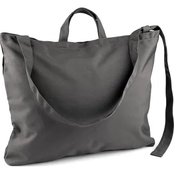 Nákupní taška Velká pevná taška s podšívkou a zipem 50x42 cm Varianta: 1 šedá tmavá, Balení: 1 ks