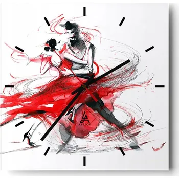 Hodiny Velké nástěnné hodiny 40x40 Abstrakce Skleněné tiché hodiny