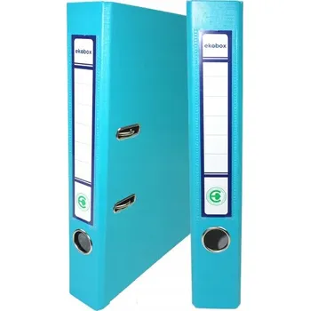 Šanon pákový A4 EKOBOX 50mm TYRKYSOVÝ modrý 25 Ks.