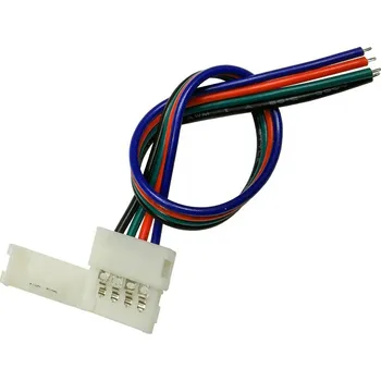 LED páska Spojka pro LED pásek RGB 5050 10mm, 1x zacvakávací s kabelem