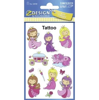 Odstranitelné tetování AVERY Z-DESIGN Tetovací etikety, Princezny