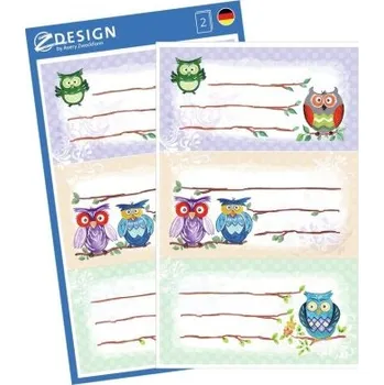 Samolepící etiketa AVERY Z-DESIGN Etikety na sešity Papír 6etiket 2listy - 56249