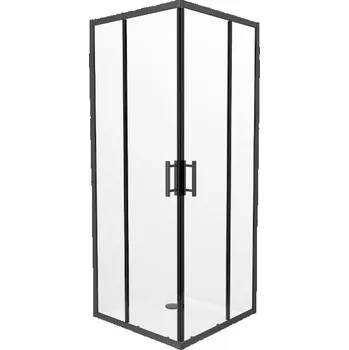 MEXEN/S - Rio Sprchový kout čtvercový 80x80, transparent, chrom + vanička se sifonem 860-080-080-70-00-4010