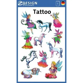 Odstranitelné tetování AVERY Z-DESIGN Dětské tatoo víly a jednorožci