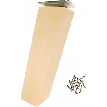 Obraz Dřevěné nohy k nábytku, šikmé nožičky 20 cm, čtverec 5x5 cm, surové, s upevněním