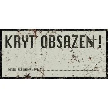Obraz Cedule Kryt Obsazen