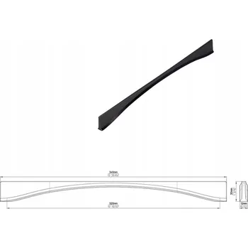 Nábytkové kování Nábytková úchytka SIRO 2340-340ZN68 antracit matná