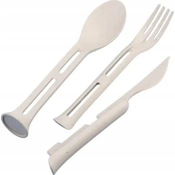 Příbor 3DÍLNÁ SADA PŘÍBORŮ IDEÁLNÍ NA PIKNIK, TÁBOŘENÍ: LŽÍCE, NŮŽ, VIDLIČKA