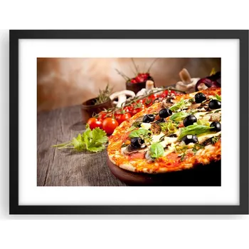 Obraz Obraz plakát v černém rámu do obýváku 40x30 gastronomie foto na zeď