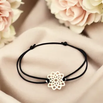 Náramek MkD Náramek splněných přání MANDALA KVĚT ŽIVOTA růžové zlato