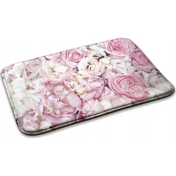 Koberec Teplý Protiskluzový Kobereček Běhoun do Ložnice Květinový Vzor 90x60 cm