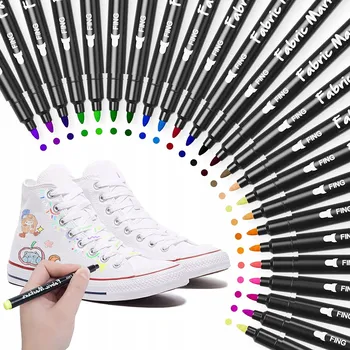 Dekorativní, vícebarevný permanentní popisovač FABRIC MARKERS 24 ks