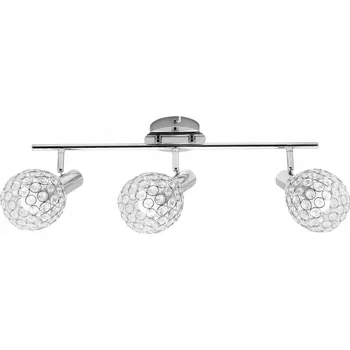 Nástěnné svítidlo VÝPRODEJ - Nástěnné svítidlo KLARA 3 chromová lišta křišťály E14 stříbrná