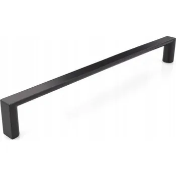 Nábytková úchytka relingová čtvercová černá 256 mm