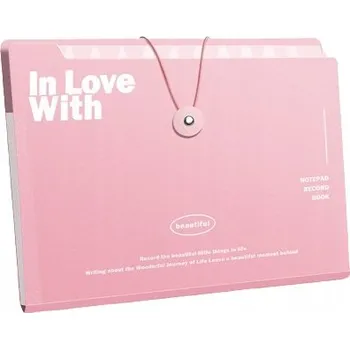 Pořadač / Taška na dokumenty A4, 12 přihrádek, růžová