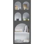 Regál AJKmeble 80 cm x 200 cm x 30,5 cm šedý