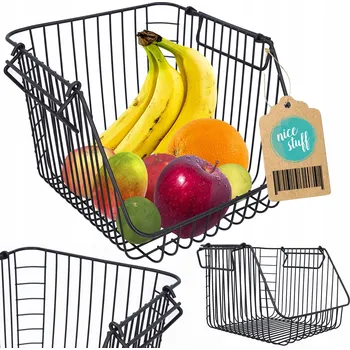 Obraz Kovový koš na ovoce černý