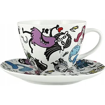 BEBOKI A šálek s podšálkem jumbo, se zkoseným okrajem, 450 ml | Porcelán Bogucice