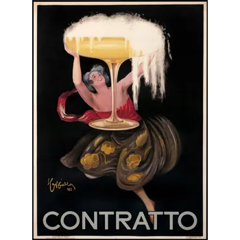 Obraz Plakát s motivem alkoholu Contratto na zeď, bez rámu, 29,7 x 42 cm