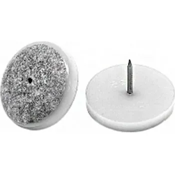 nábytkový kluzák s plstí a hrotem QSF 25mm hnědý