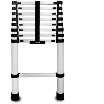 Žebřík Hliníkový teleskopický žebřík, 9 stupňů, 2,6 m, max. zátěž 125 kg