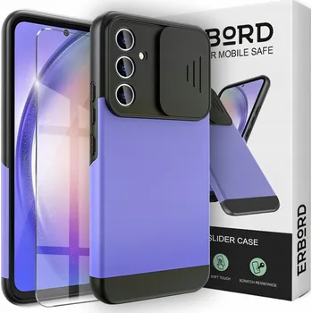 Pouzdro na mobilní telefon Zadní Kryt Erbord pro Samsung Galaxy A54 5G fialový