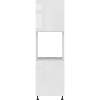 Kuchyňská skříňka Black red white DPS-60/207 P/L dolní skříňka pro vestavné spotřebiče kuchyně Top Line Zvolte stranu: levé provedení, Barva korpusu skříněk: Dub hikora, Zvolte barvu dvířek: Bílá lesk