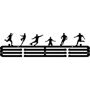 Věšák Fotbalisté #2 ČERNÝ Věšák na medaile 60cm kovový