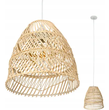 Závěsná lampa BOHO RATTAN E27 stropní béžová STÍNIDLO 30cm RANGO