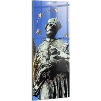 Obraz Skleněný obraz Premium do předsíně Socha Jana Nepomuckého v Praze 50x125 cm