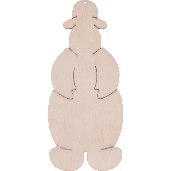 Vánoční dekorace ZÁVĚS SNĚHULÁK ozdoba DECOUPAGE dřevo