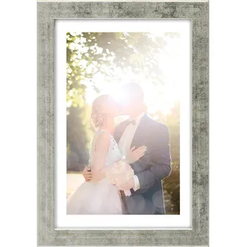 Rám na obraz RÁMEČEK NA FOTOGRAFII 18x24 B5 dřevěný stříbrný rámeček