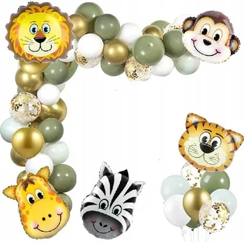 Balónek Zelené balónky LUK girlanda zvířátka ZOO SAFARI