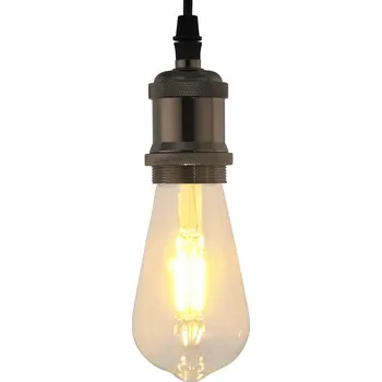 Objímka na žárovku vidaXL Objímky 2 ks E27 [4106524] Barva: lesklá černá