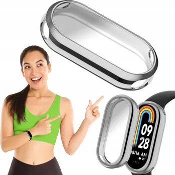 Pouzdro na mobilní telefon POUZDRO 2v1 pro Xiaomi Mi Band 8, pouzdro na hodinky, krytka pouzdra