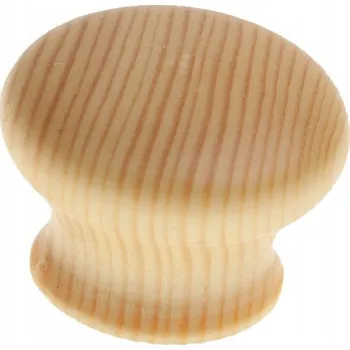 Nábytkové kování DŘEVĚNÁ NÁBYTKOVÁ ÚCHYTKA KNOFLÍK S POUZDREM BOROVICE