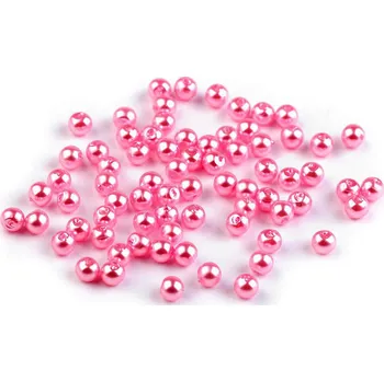 Korálek Plastové voskové korálky / perly Glance Ø5 mm Varianta: F28 růžová, Balení: 500 g