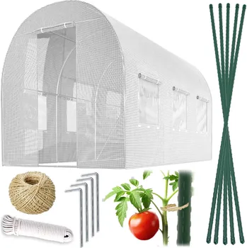 Skleník Zahradní skleník 2 x 3,5 m (7 m2) bílý