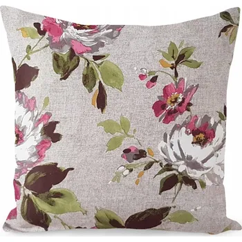 Polštář DEKORAČNÍ POVLEČENÍ NA POLŠTÁŘ 45x45 KVĚTINY MĚKKÉ PŘÍJEMNÉ