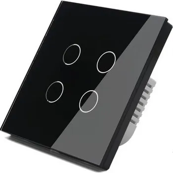 vypínač ČTYŘNÁSOBNÝ DOTYKOVÝ WIFI SPÍNAČ SVĚTLA TUYA 4K SKLENĚNÝ