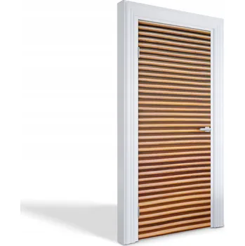 Fototapeta Ozdobná nálepka na dveře, nábytek, skříň – Vyřezávané dřevěné dveře 95x205 cm