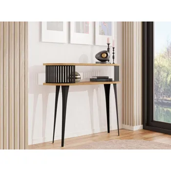 Nábytek Toaletní stolek Mozimo, Barva: černá / dub craft zlatý MIRJAN 5903211392962