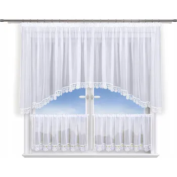 Záclona Záclona do kuchyně oblouk 300 x 120 + záclonky 2 ks