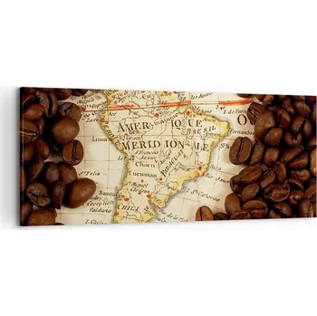 Obraz Obraz na plátně do obýváku ložnice 120x50 mapa světa obrazy na zeď