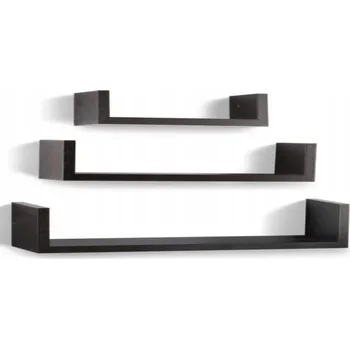 police Półka laminovaná deska Kornik 80 x 20 cm černá