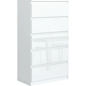 Komoda Komoda Meble Masztalerz 70 x 39 x 125 cm, bílý lesk