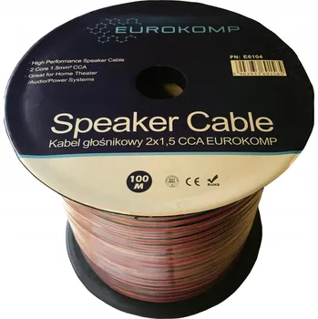 Audio kabel Reproduktorový kabel Eurokomp Reproduktorový kabel 2x1,5 CCA EUROKOMP 2 x 1,5 mm2 25 m