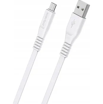 Datový kabel Kabel Borofone USB - microUSB typ B 1 m bílý