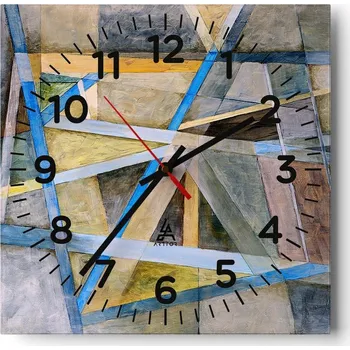 Hodiny Nástěnné hodiny do obýváku 40x40 Abstrakce Tiché hodiny Skleněné hodiny Bez hlučnosti