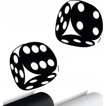 Samolepicí dekorace na vozidlo SAMOLEPKA na auto KOSTI HRACÍ KOSTKY 15x15